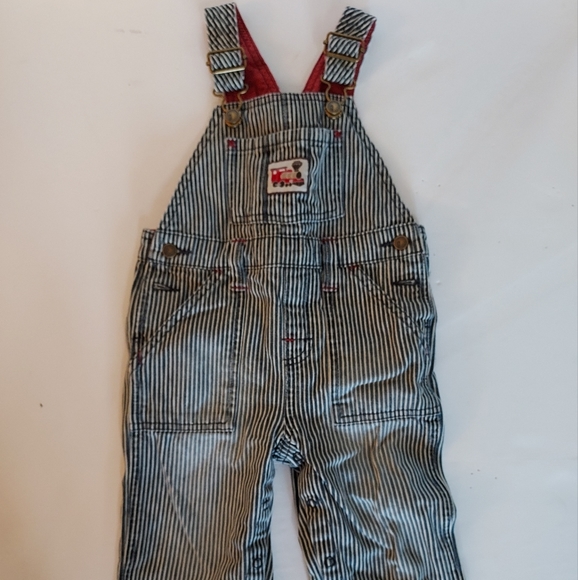 Gymboree Other - GYMBOREE RAILROAD STRIPE OVERALLS SZ 12 - 18 MONTHS